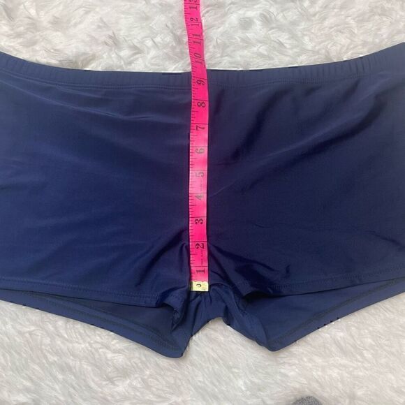 Rosegal Womens Plus Size 3X Navy Blue Swim Shorts Bottoms Stretchy Swimwear - Picture 3 of 9